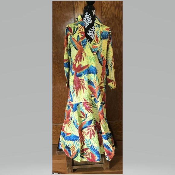 Farm Rio Macaw Leaf Maxi Dress size S - Picture 5 of 12